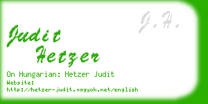 judit hetzer business card